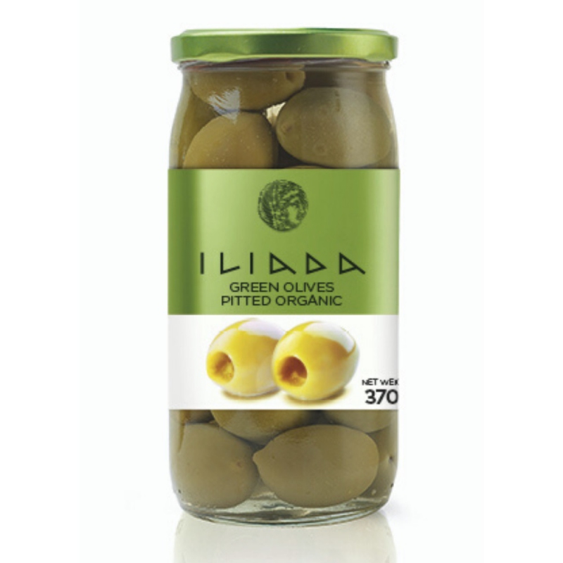 ILIADA Bio Zelené olivy bez pecky 370 g