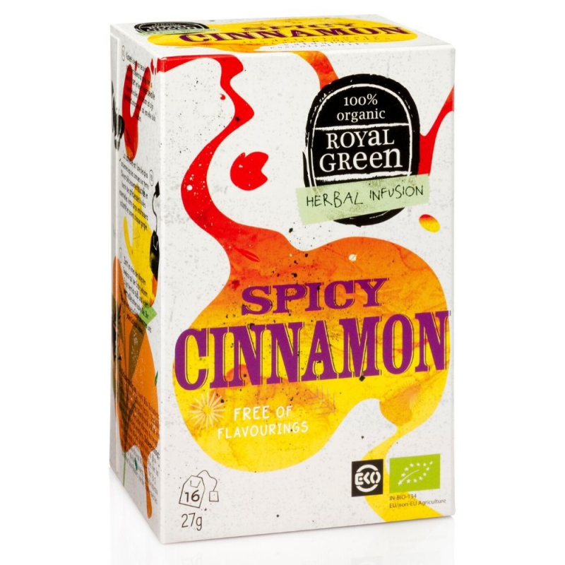 Royal Green bylinný čaj Spicy Cinnamon BIO 16 x 1,7 g