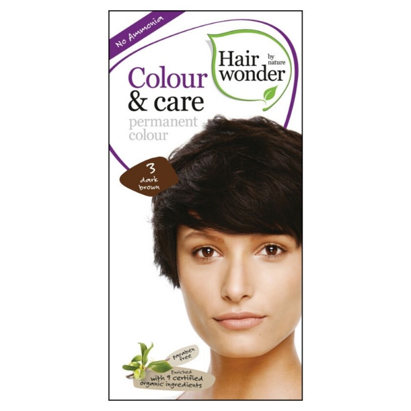 Hairwonder Dlouhotrvající barva BIO TMAVÁ HNĚDÁ 3 100 ml
