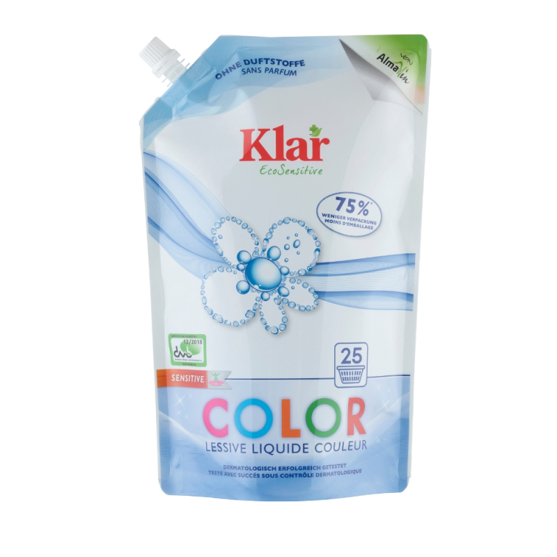 KLAR Tekutý prací prostředek na barevné prádlo – eko balení 1,5 l