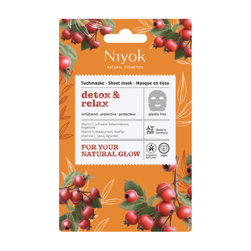Niyok Textilní pleťová maska Detox & Relax