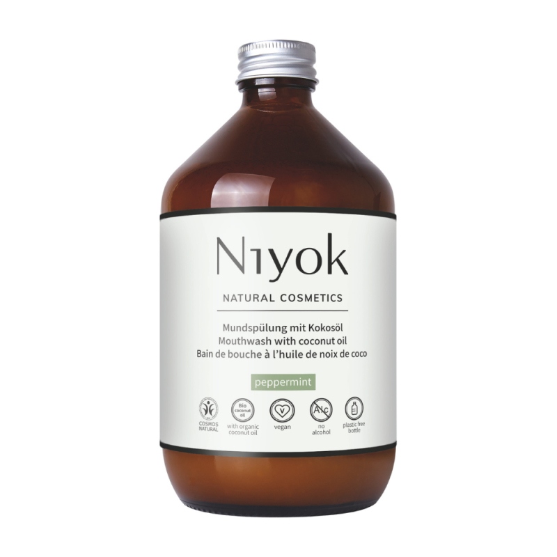 Niyok Ústní voda s kokosovým olejem Peppermint 500ml