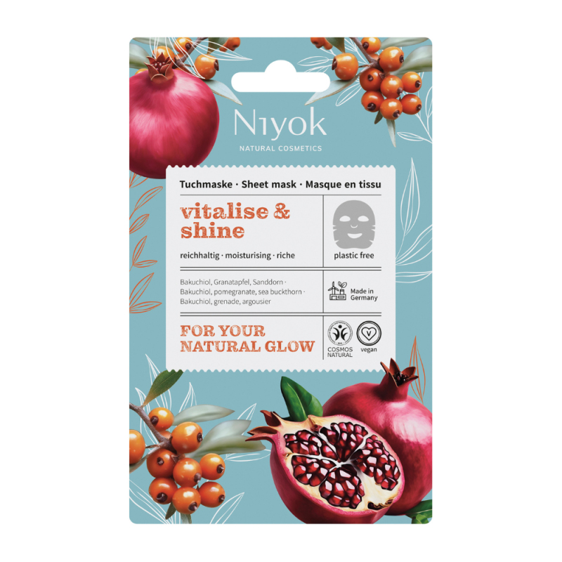 Niyok Textilní pleťová maska Vitalise & Shine