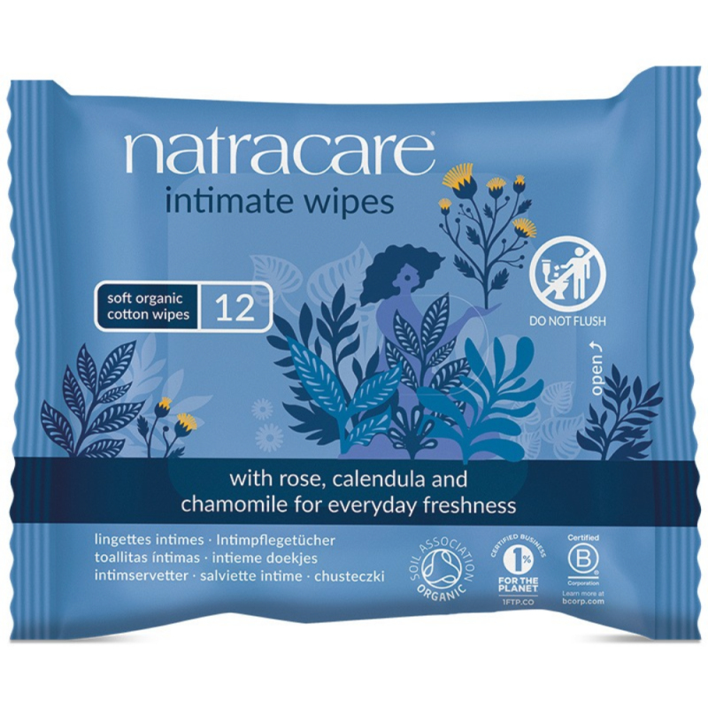 NATRACARE Vlhčené ubrousky pro intimní hygienu 12 ks