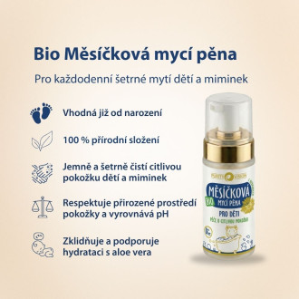 PURITY VISION Bio Měsíčková mycí pěna pro děti 90 ml