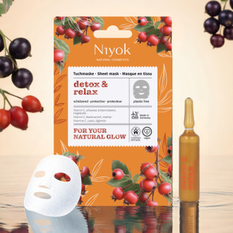 Niyok Textilní pleťová maska Detox & Relax